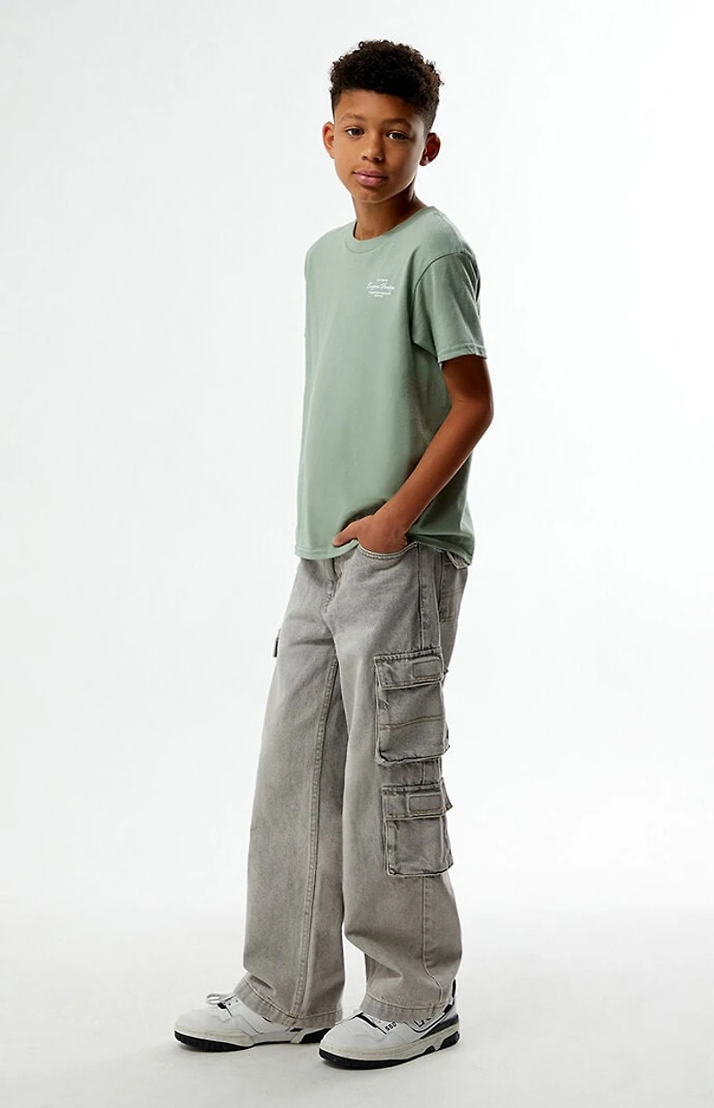 Pacsun Kids Baggy Jeans Cargo Gray