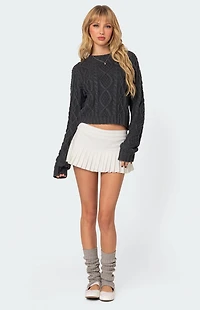 Edikted Poppy Cable Knit Sweater