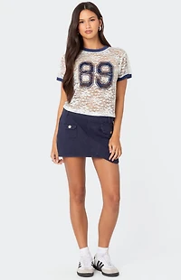 Edikted 89 Sheer Lace T Shirt