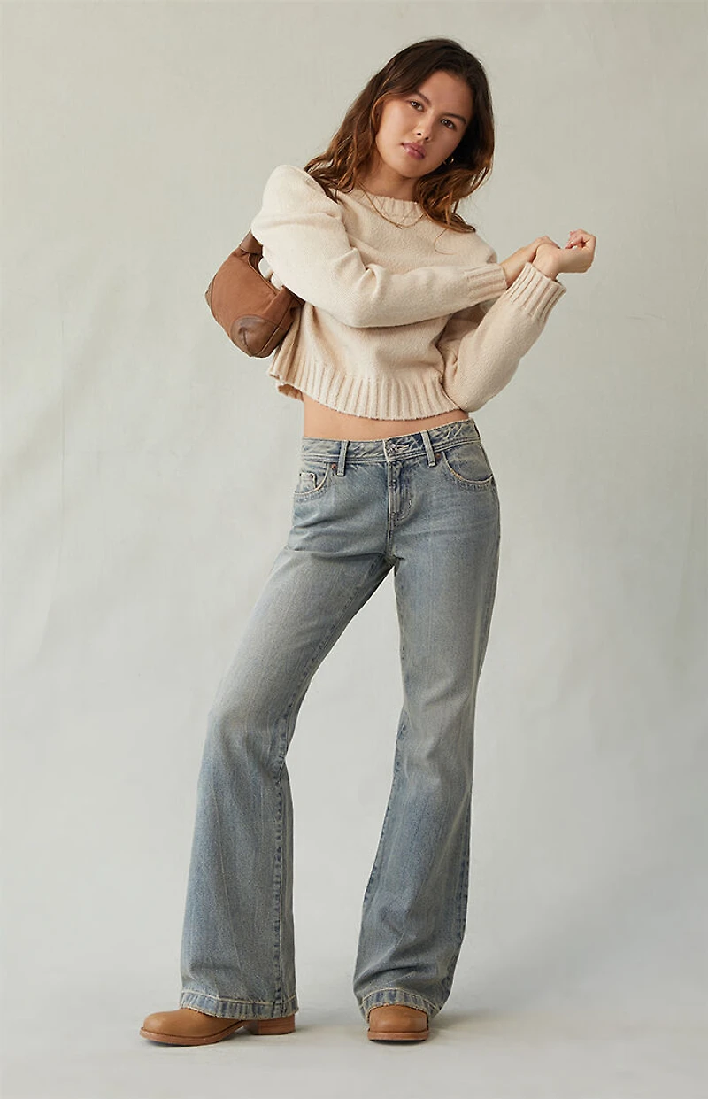 Pacsun Jade Low Rise Bootcut Jeans Light Blue