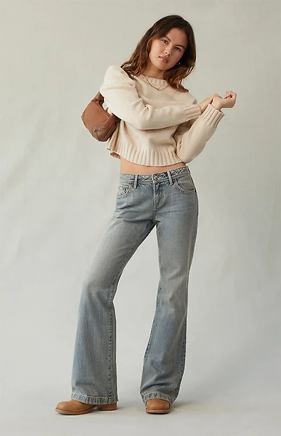 Pacsun Jade Low Rise Bootcut Jeans Light Blue