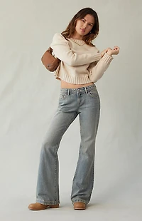 Pacsun Jade Low Rise Bootcut Jeans Light Blue