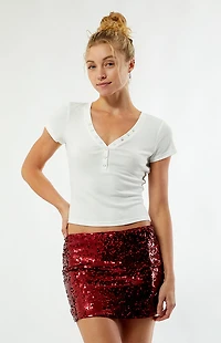 HYPE & VICE USC Trojans Sequin Mini Skirt