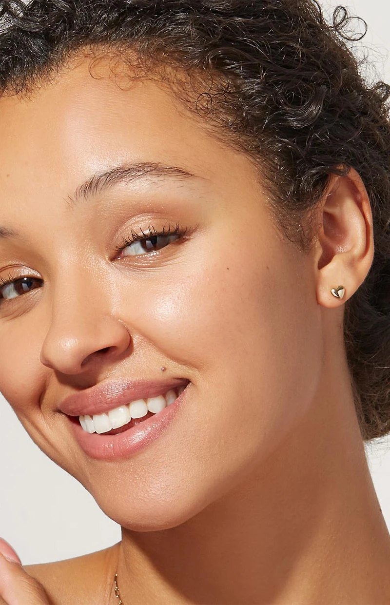 Ana Luisa Lev Stud Heart Earrings