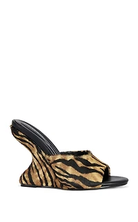 AZALEA WANG Women's Vasa Tiger Wedge Sandals