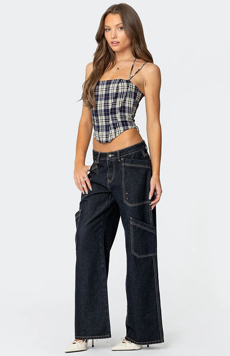 Edikted Leon Plaid Corset