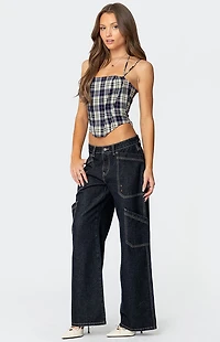 Edikted Leon Plaid Corset