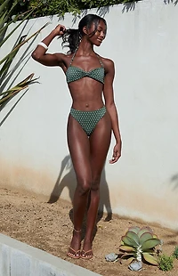 Pacsun Polka Dot Kalilah Bandeau Bikini Top