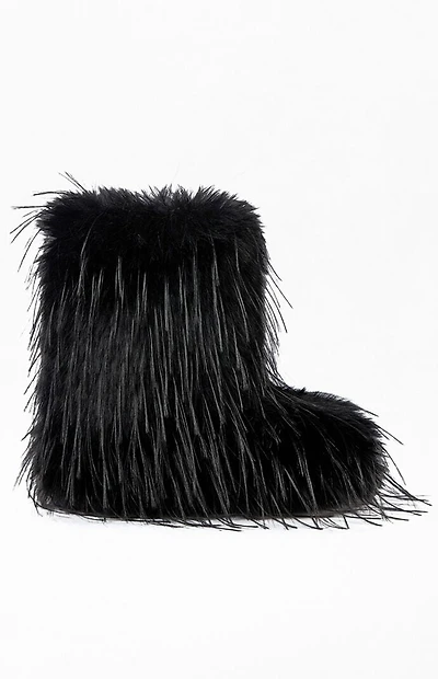 AZALEA WANG Women's Lenix Faux Fur Booties
