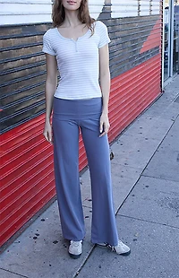 John Galt Gray Priscilla Flare Pants