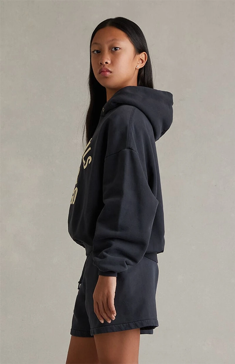 Fear of God ESSENTIALS Kids Faded Black Campus '90s Hoodie