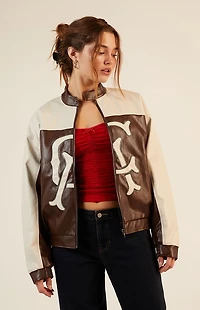 Pacsun Faux Leather Oversized Moto Jacket