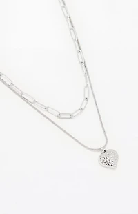 LA Hearts Heart Layered Necklace