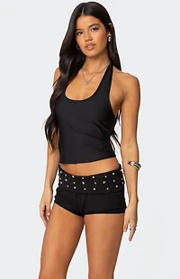 Edikted Kiana Ribbed Halter Top