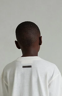 Fear of God ESSENTIALS Kids Ivory Classic Embroidered Short Sleeve T-Shirt