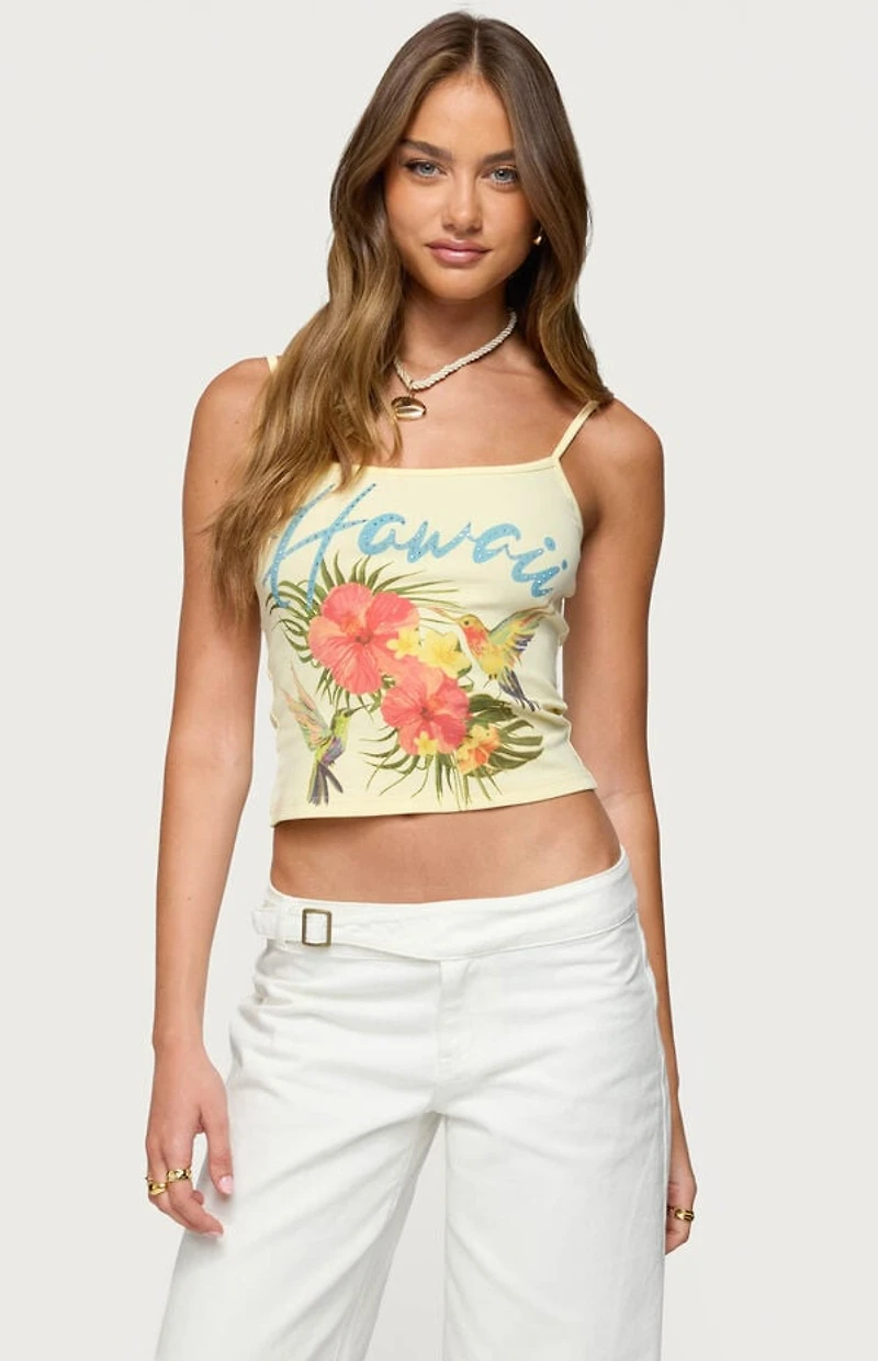 Edikted Hawaii Babe Tank Top