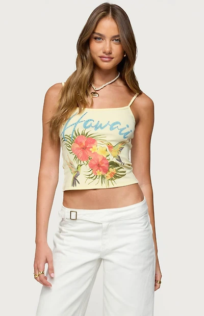 Edikted Hawaii Babe Tank Top