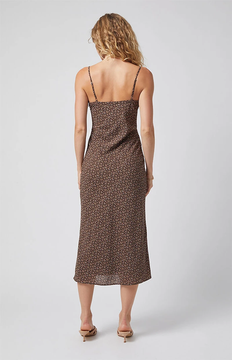 Beverly and Beck Daisy Floral Tie Front Midi Dress