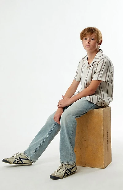 Pacsun Kids Straight Leg Jeans Light Blue Tint
