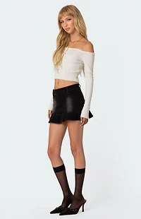 Edikted Dawna Tie Front Knit Top