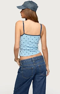 Edikted Carlah Contrast Polka Dot Tank Top