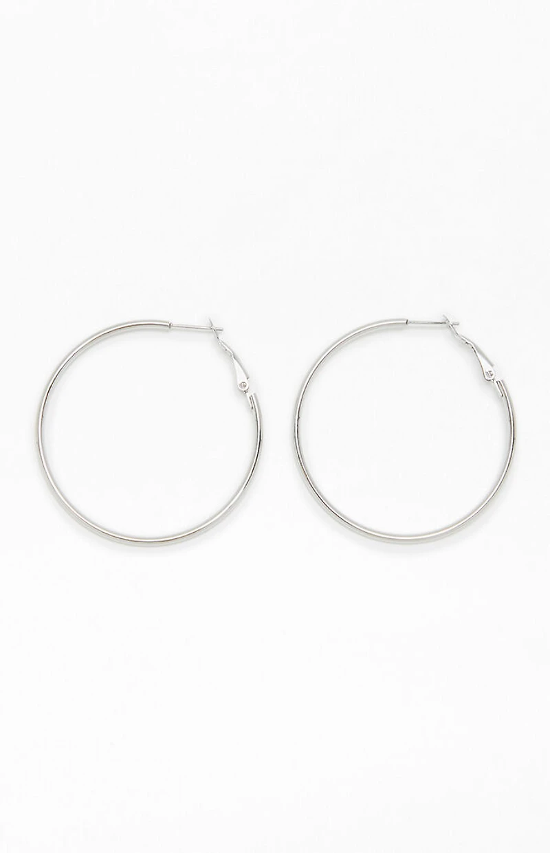 John Galt Silver Hoop Earrings