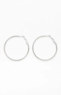 John Galt Silver Hoop Earrings