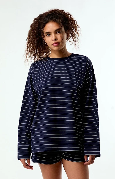 WEWOREWHAT Striped Long Sleeve Boxy Shirt
