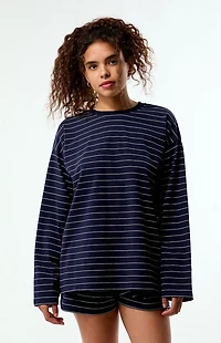 WEWOREWHAT Striped Long Sleeve Boxy Shirt