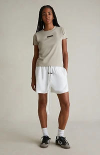 Fear of God ESSENTIALS Women's Cloud White Lounge Shorts