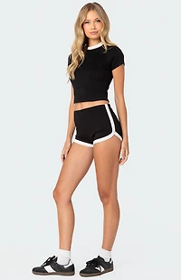 Edikted Elana Contrast Raglan Top