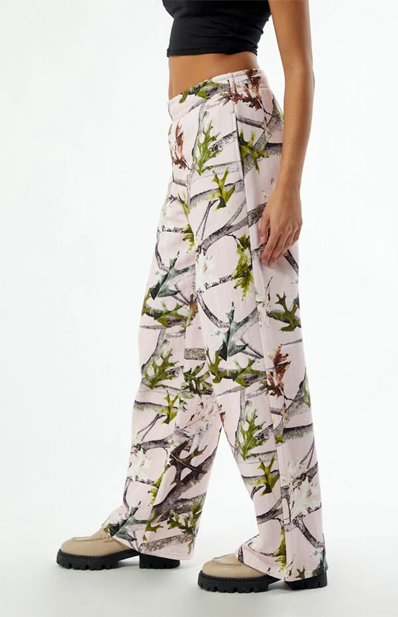 Pacsun Pink Camo Baggy Sweatpants