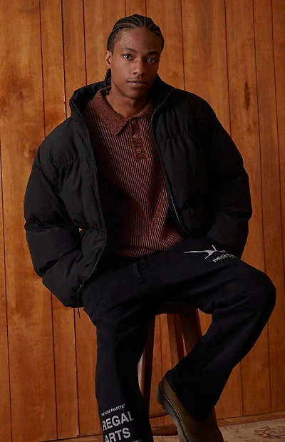 Pacsun Black 83 Channel Puffer Jacket