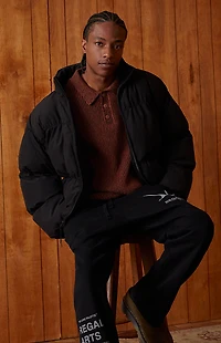 Pacsun Black 83 Channel Puffer Jacket