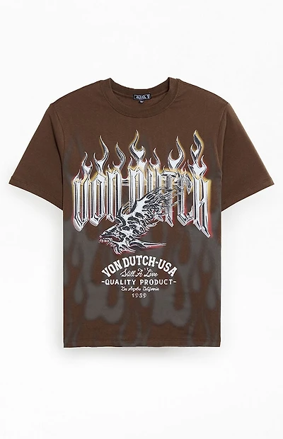 Von Dutch Brown Eagle T-Shirt
