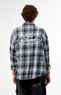 FORD Logo Flannel Long Sleeve Shirt