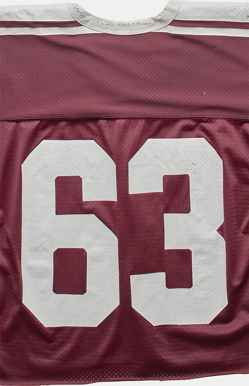 PS VINTAGE 90s 63 Jersey V-neck Cropped Graphic Top