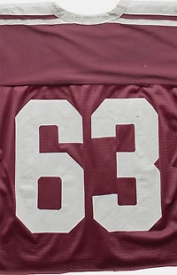 PS VINTAGE 90s 63 Jersey V-neck Cropped Graphic Top