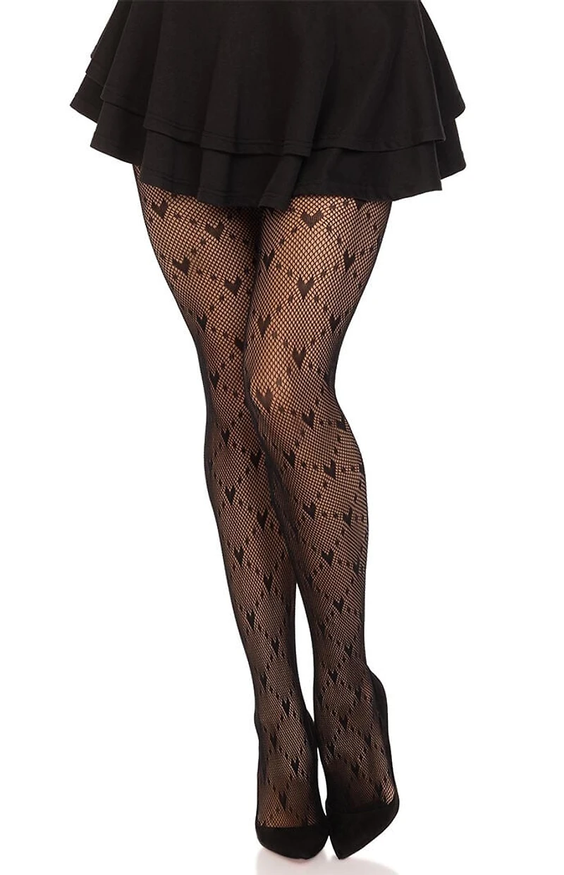 Leg Avenue Costume Valentina Heart Fishnet Tights