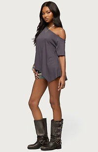 Edikted Josy Off Shoulder Handkerchief Top