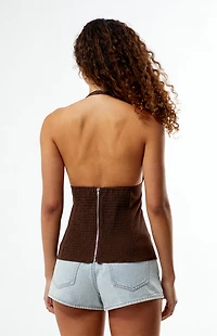 WEWOREWHAT Halter Corset Top