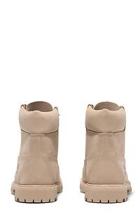 Timberland Women's Beige Premium 6inch Waterproof Lace-Up Boots