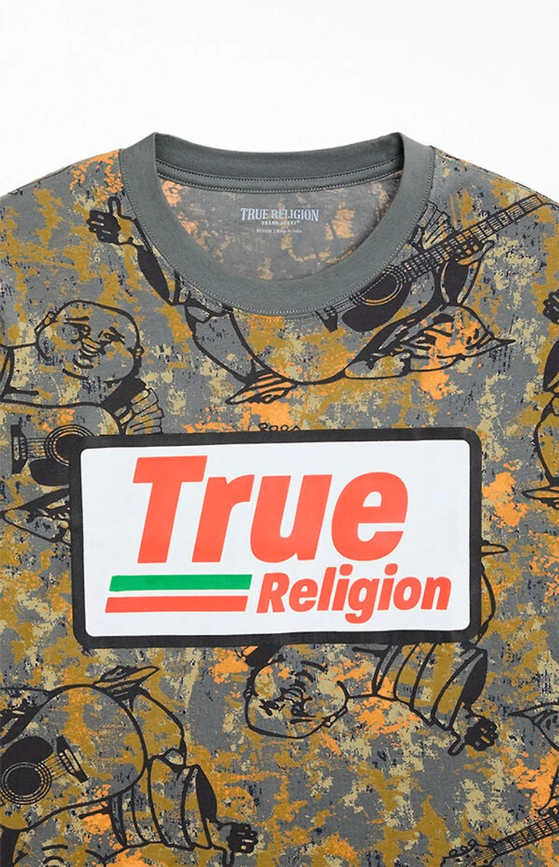 True Religion Buddha Camo Logo T-Shirt