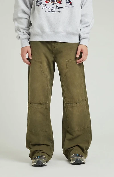 Pacsun Blake Extreme Baggy Jeans Cargo Carpenter Olive