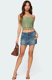 Edikted Liri Layered Lace Tube Top