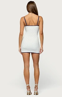 Edikted Rosalyna Polka Dot Mini Dress