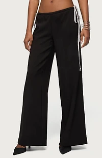 Edikted Mikah Dotted Ribbon Wide Leg Pants