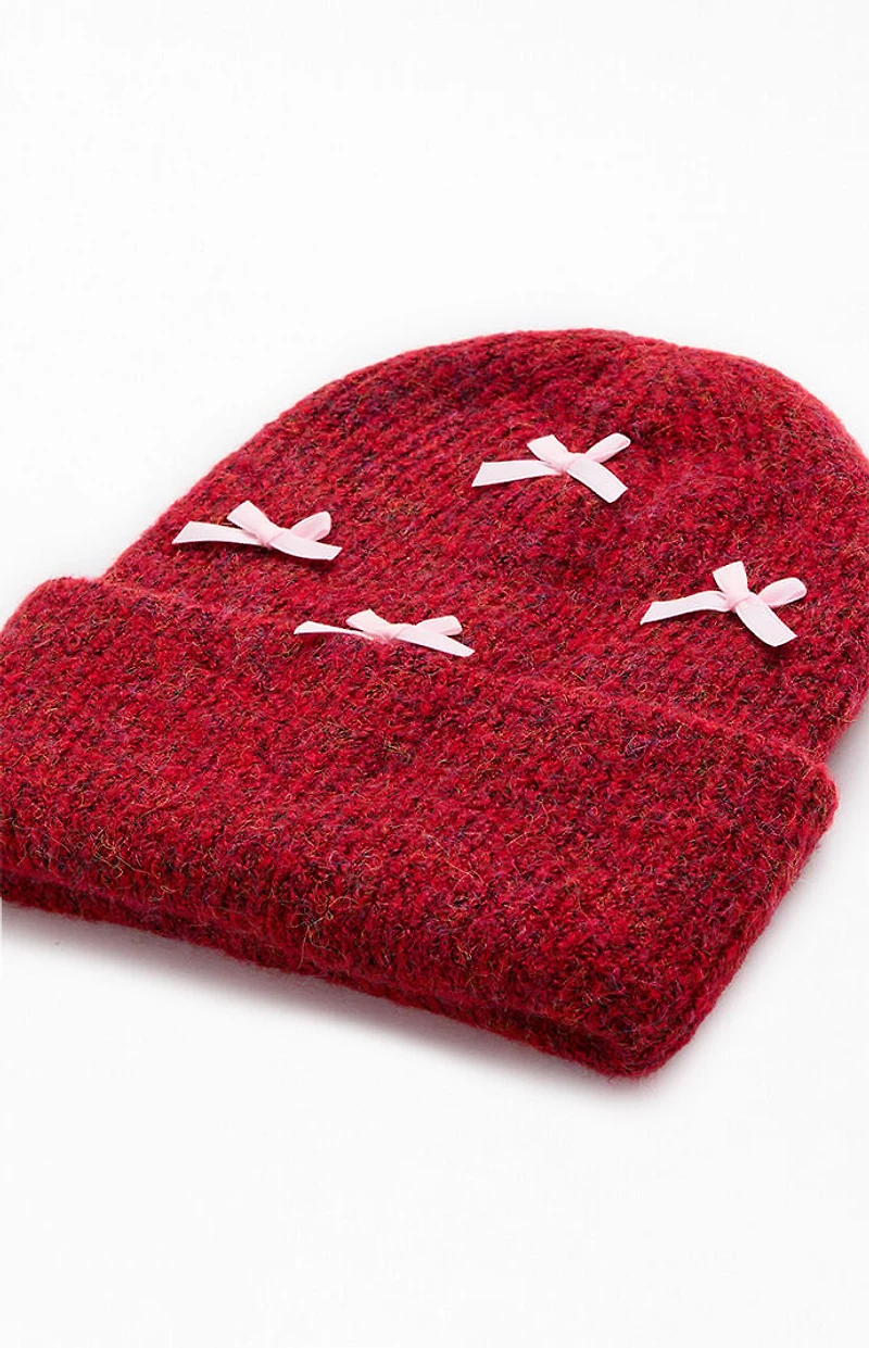 Pacsun Chunky Knit Bow Beanie