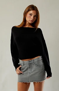 Pacsun Lara Gray Low Rise Denim Mini Skirt