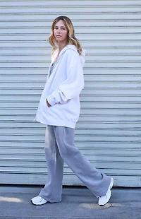 John Galt Melange Christy Zip Up Oversized Hoodie